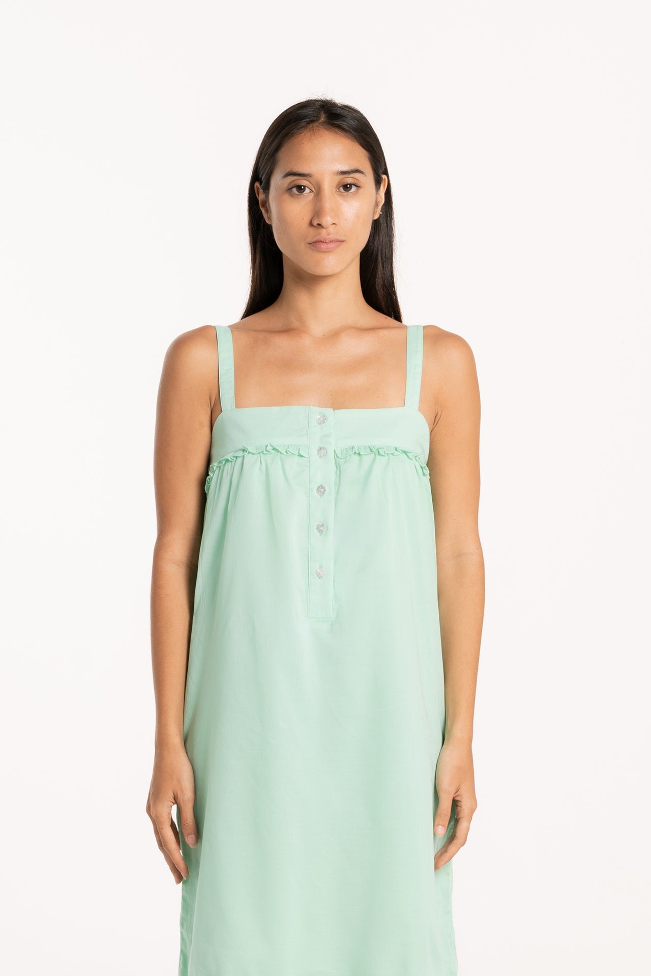 Mint Flower Pinafore Dress