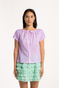 Mint Tiered Frill Mini Skirt