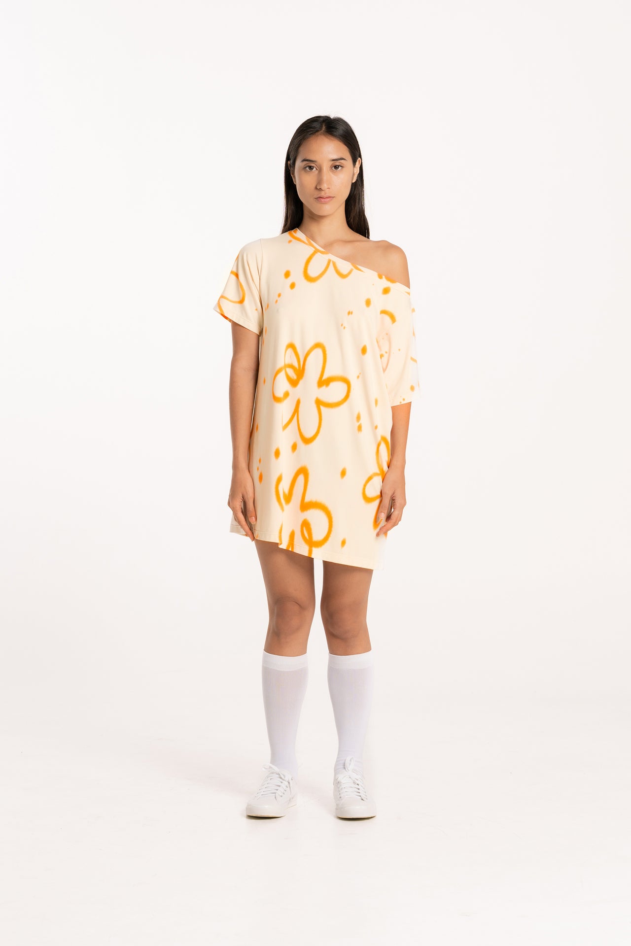 Orange Poppy T-Shirt Dress