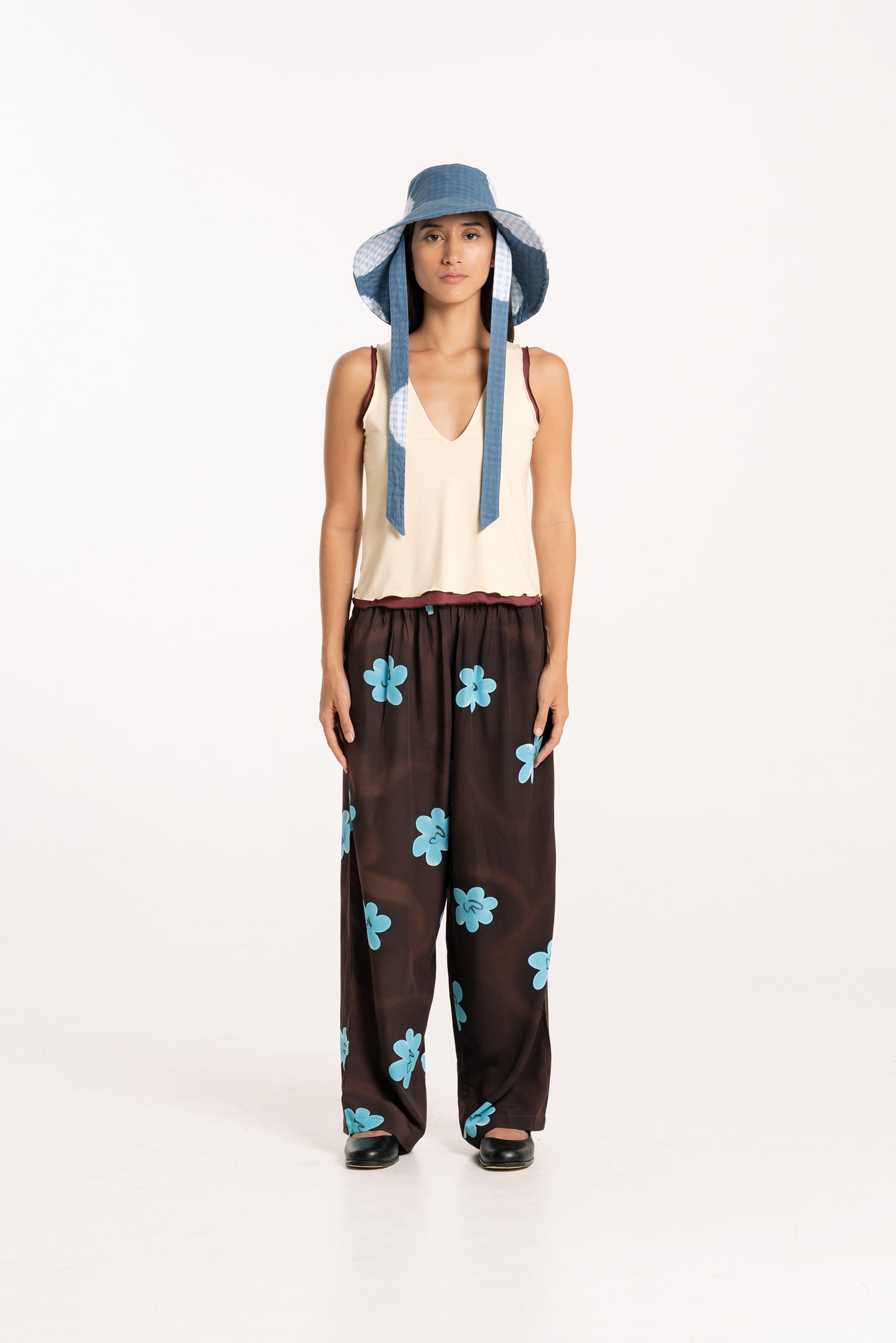 Check Polka Sun Hat