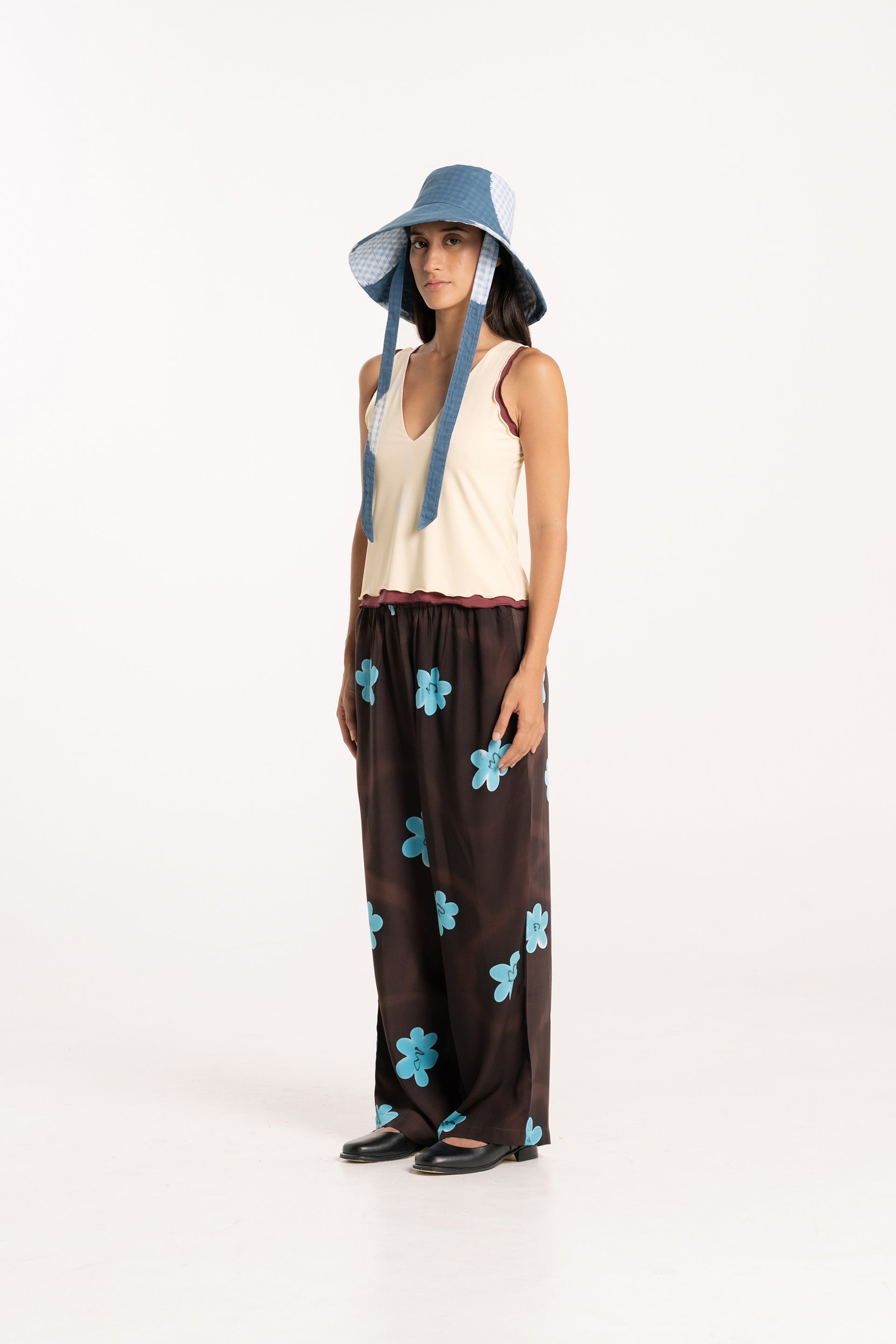 Check Polka Sun Hat