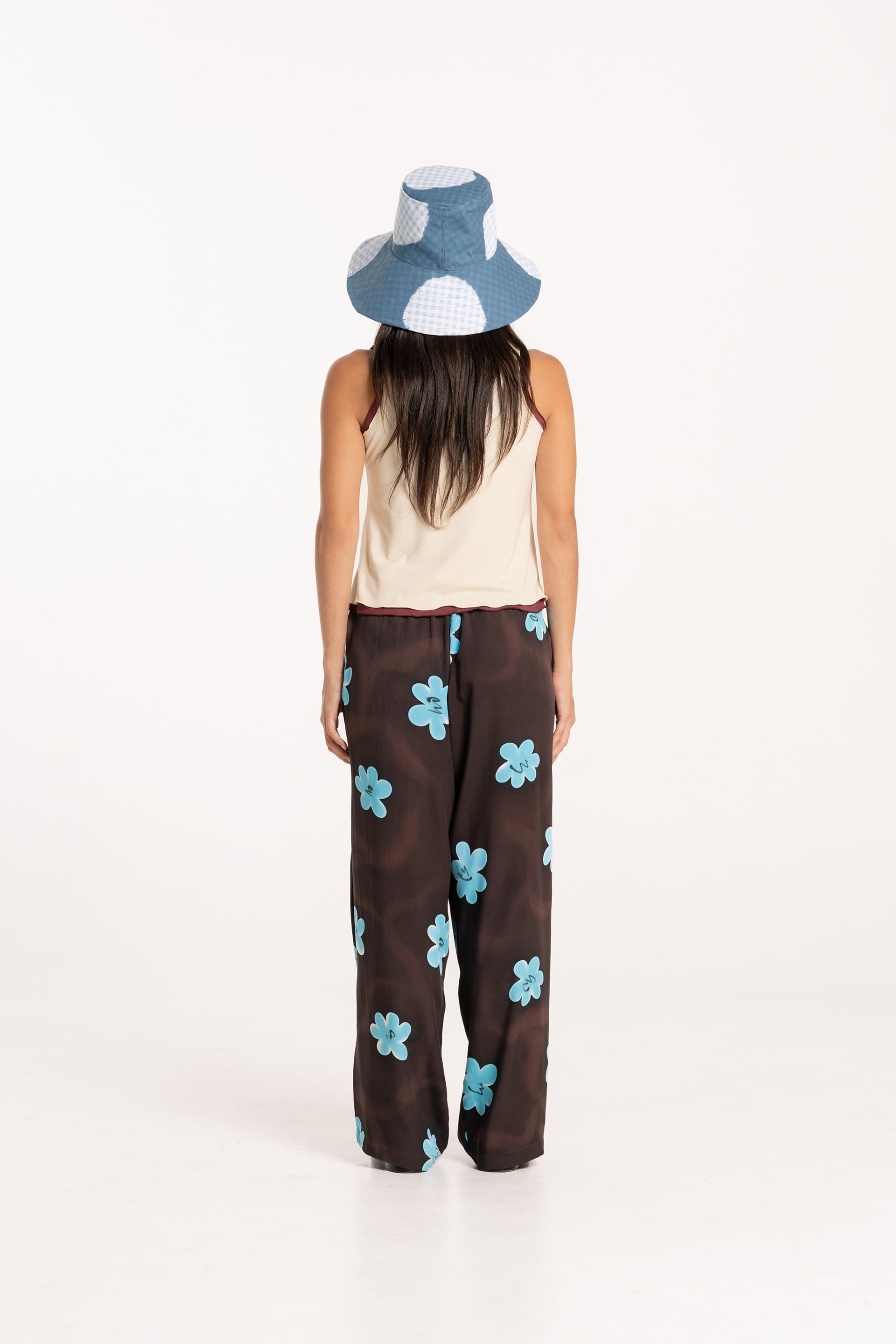 Check Polka Sun Hat