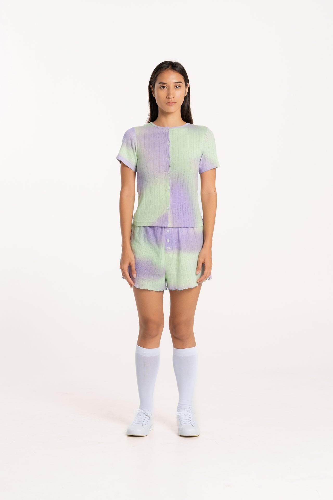Hazy Pointelle Short Sleeve Cardi