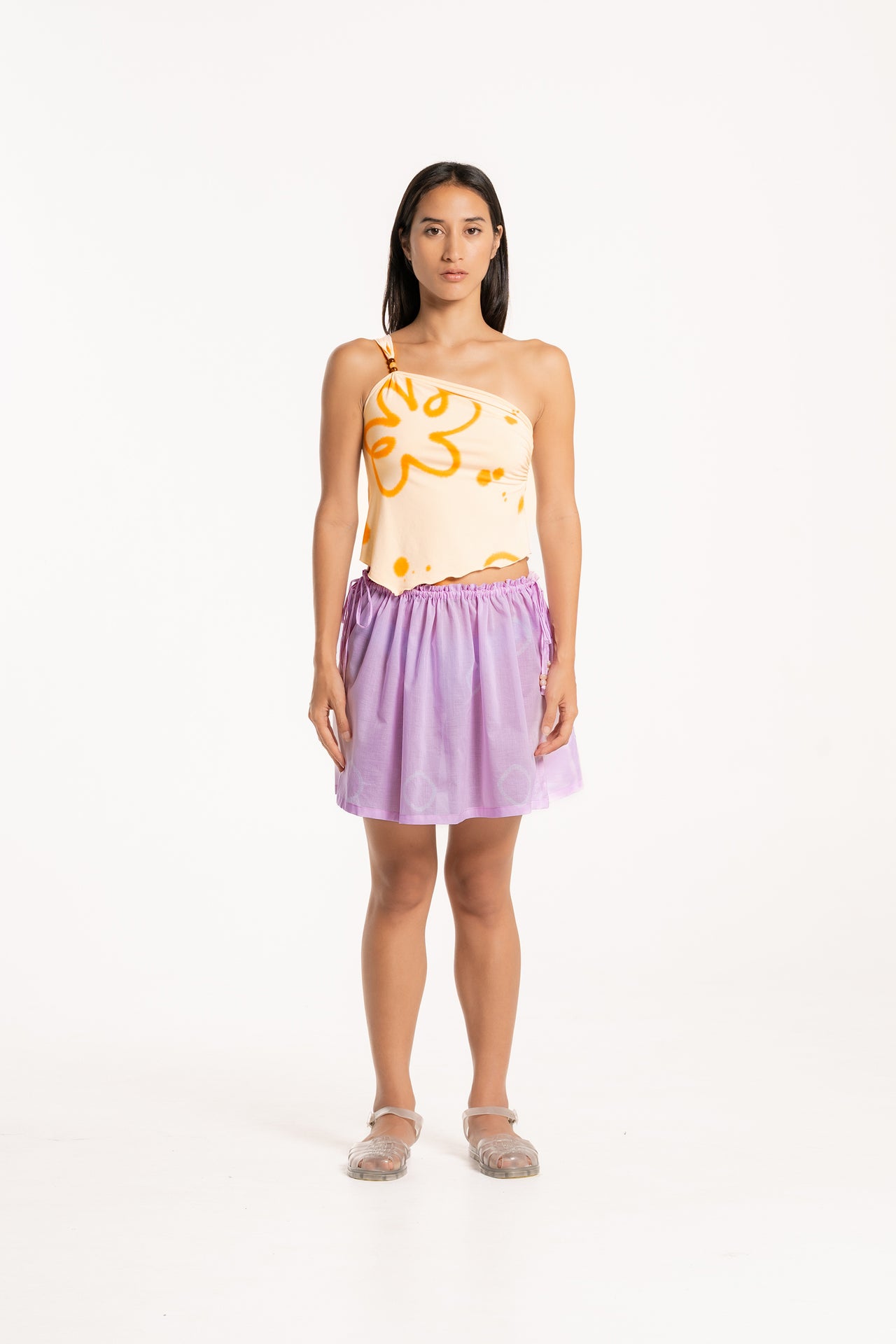 Ladybug Double Drawstring Mini Skirt