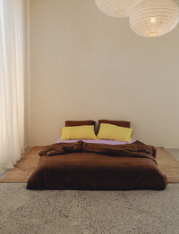 Choc Bamboo Quilt Cover Set