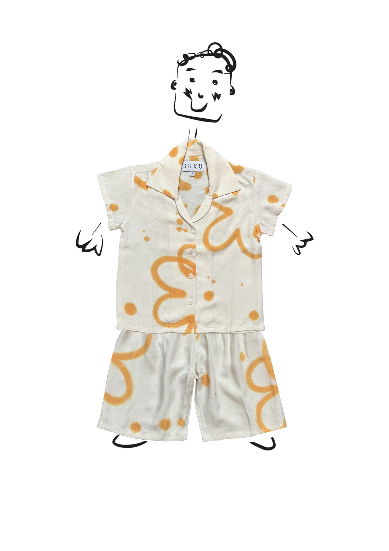 Orange Poppy Kids Pyjama Set