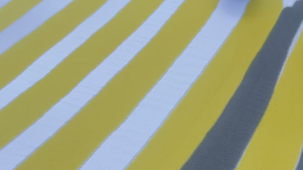 Hand-painting process for SUKU Lemonade cotton bedding