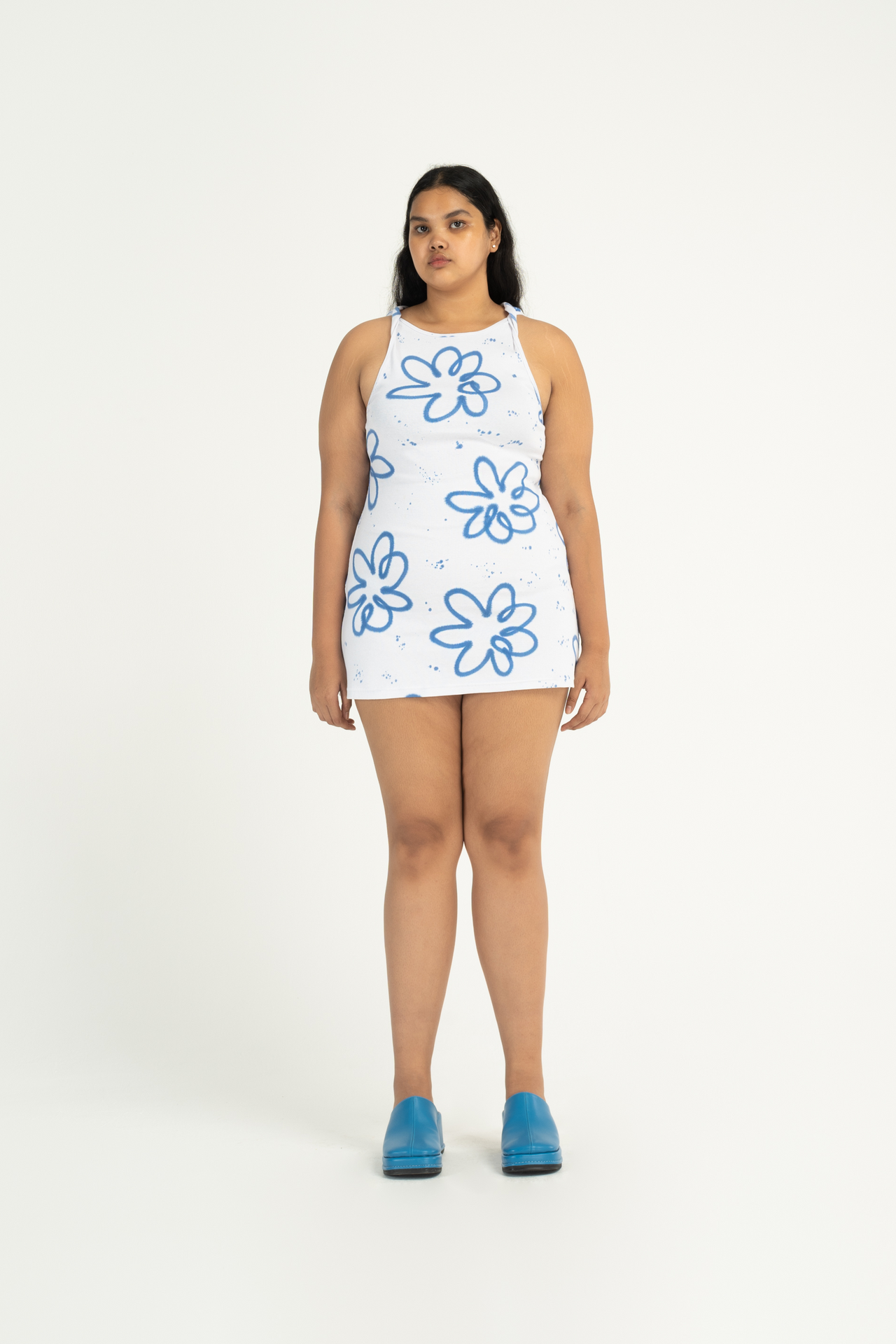 Blue Poppy Twist Dress