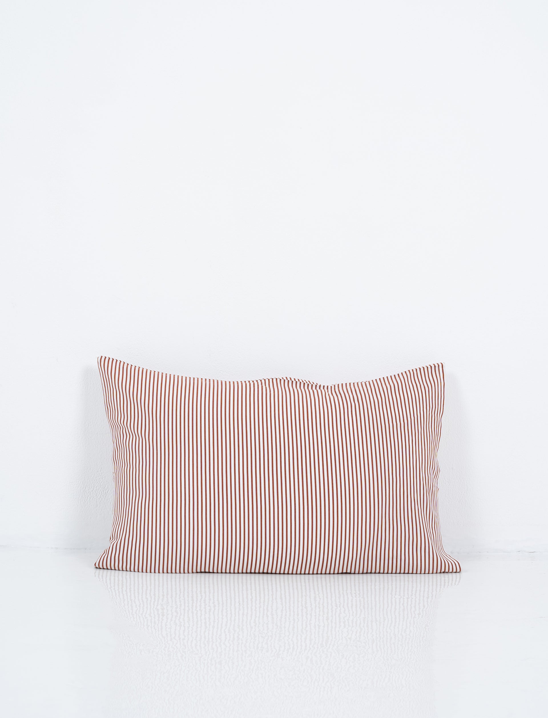 Choc Pinstripe Pillowcase Set