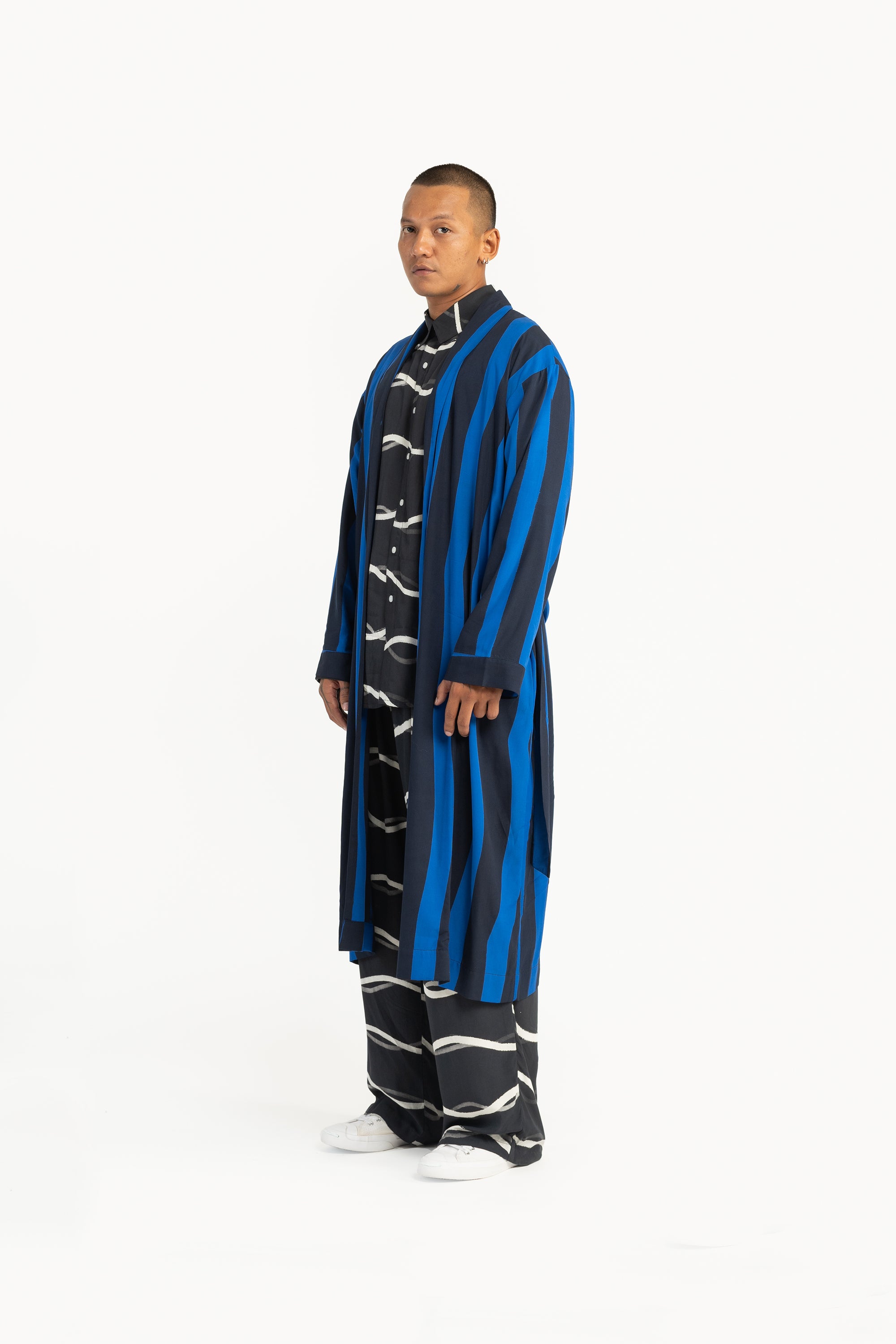 Cobalt Duo Dressing Gown - SUKU Home