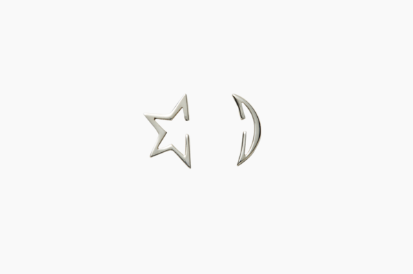 Disappearing Stars & Moon Stud by Venice Jewellery